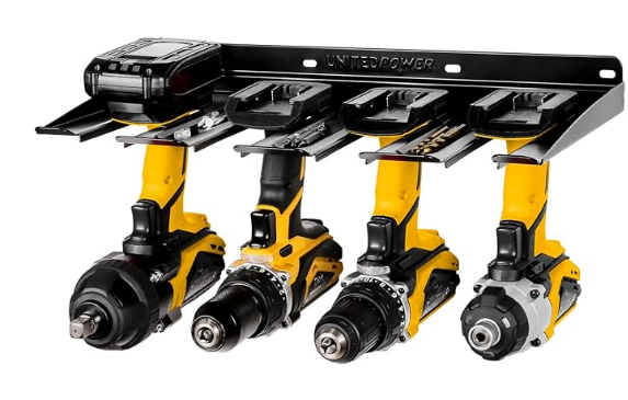 Wall-Mounted Power Tool Charging Station with Outlets